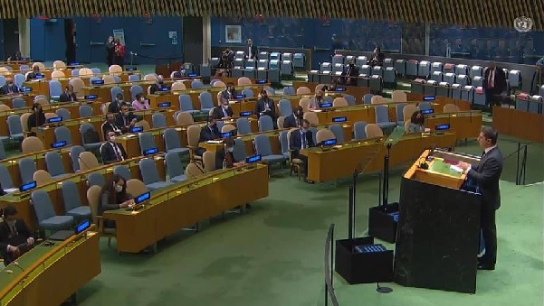 Главные тезисы речи президента Украины Владимира Зеленского перед пустым залом на Генассамблее ООН