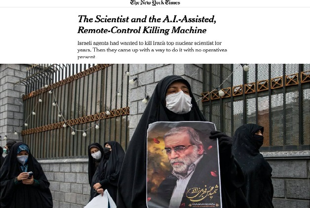 Иранского физика-ядерщика Мохсена Фахризаде убили из компьютеризированного снайперского устройства - NYT