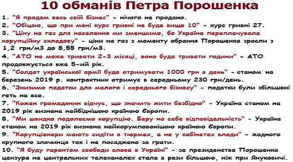 Невыполненные обещания - вот за что запомнят украинцы эту сценомайдановскую власть