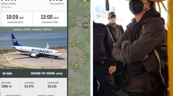 В Минске силой "посадили" рейс Ryanair. В нем КГБ РБ арестовало белорусского оппозиционера. Видео и фото