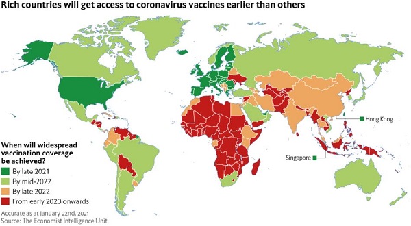 Вакцинация показывает реальное место Украины в мире